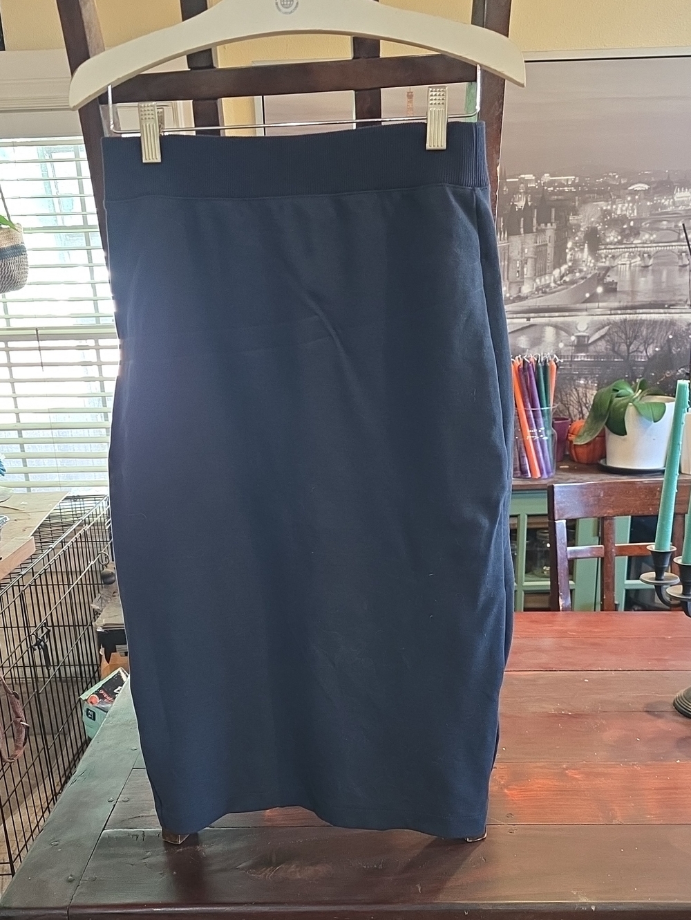 Banana Republic Navy Stretch Pencil Skirt